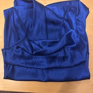 BEBE Cowl-neck Midi Dress. Size Large. Cobalt blue. Very gently used.